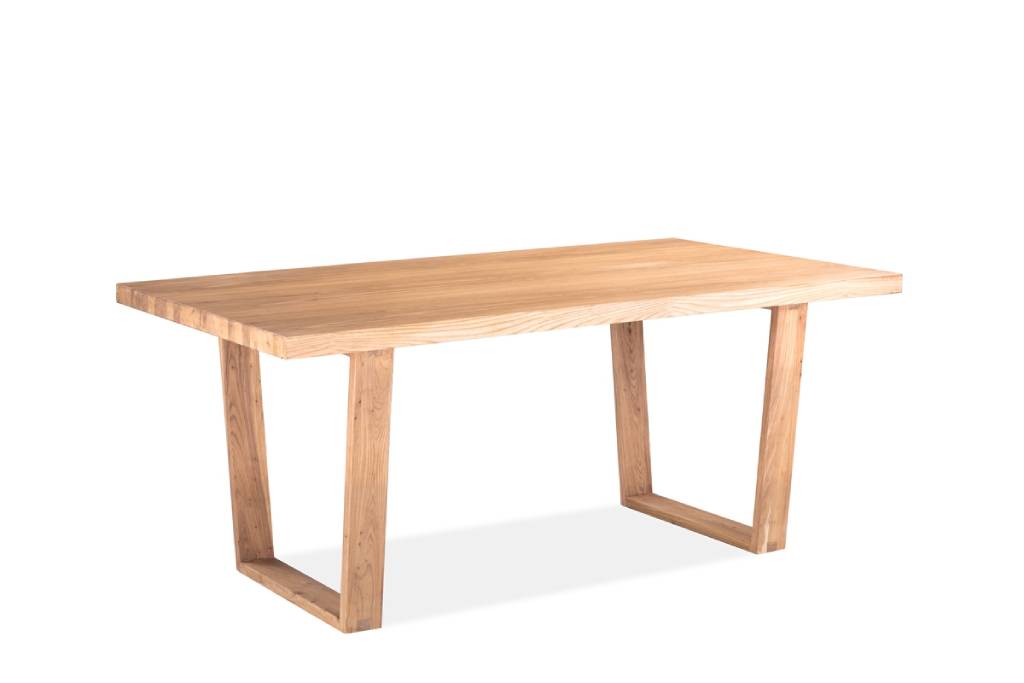 STROUD ELM VENEER TIMBER/MDF DINING TABLE  210CM NATURAL