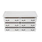 CLARENCE VINTAGE HAND CARVED OAK & VENEER 6 DRAWER DRESSER LIGHTLY DISTRESSED WHITE