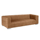 BUFFY 3-SEATER SOFA TOP GRAIN COW LEATHER  LIGHT BROWN