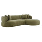 BEECHAM MODULAR 3-SEATER CORNER SOFA WITH RHF CHAISE - SAGE CHENILLE