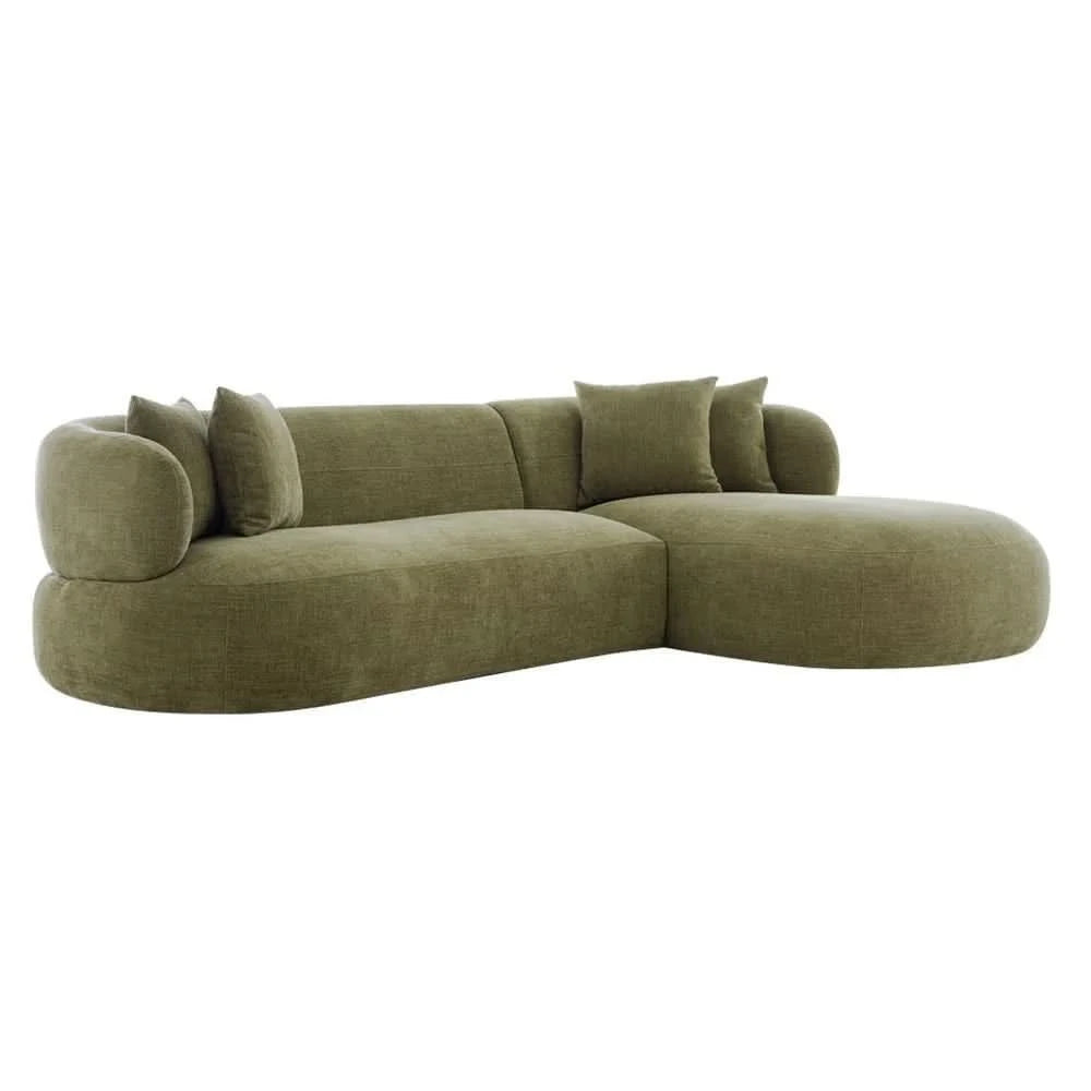 BEECHAM MODULAR 3-SEATER CORNER SOFA WITH RHF CHAISE - SAGE CHENILLE