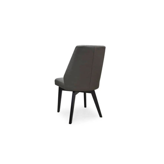 GYPSANA REAL LEATHER DINING CHAIR IN DARK GREY COLOUR