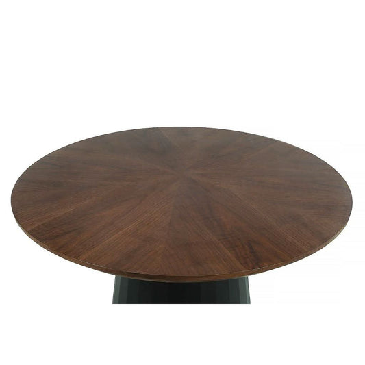 CARLOW ROUND DINING TABLE  NATURAL TOP/BLACK BASE 130CM