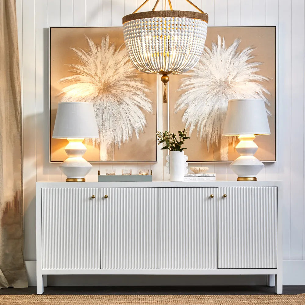 JAILA 4-DOOR CONTEMPORARY SIDEBOARD/BUFFET WHITE