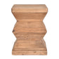 KANITZ RECYCLED PINE ZIGZAG STOOL/SIDE TABLE LAMP TABLE NATURAL