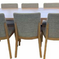 KIPLING MESSMATE TIMBER RECTANGULAR DINING TABLE NATURAL 240CM & 8 KIPLING DINING CHAIRS