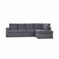 MARIGNY FABRIC 3-SEATER SOFA BED WITH RHF CHAISE DARK GREY (2 PIECES) - MyChocolateWood