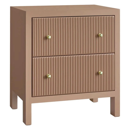 JAYLA LARGE MOCHA MOUSSE 2-DRAWER BEDSIDE TABLE