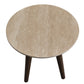 SEVERIN SOLID & VENEER MALAYSIAN HARDWOOD ROUND LAMP TABLE/SIDE TABLE  WALNUT DIA.50CM