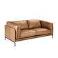 DAVIEN LIGHT BROWN 2.5 SEATER SOFA TOP GRAIN COW LEATHER