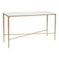 SOREN MARBLE CONSOLE TABLE/HALL TABLE - BRASS FRAME  140CM