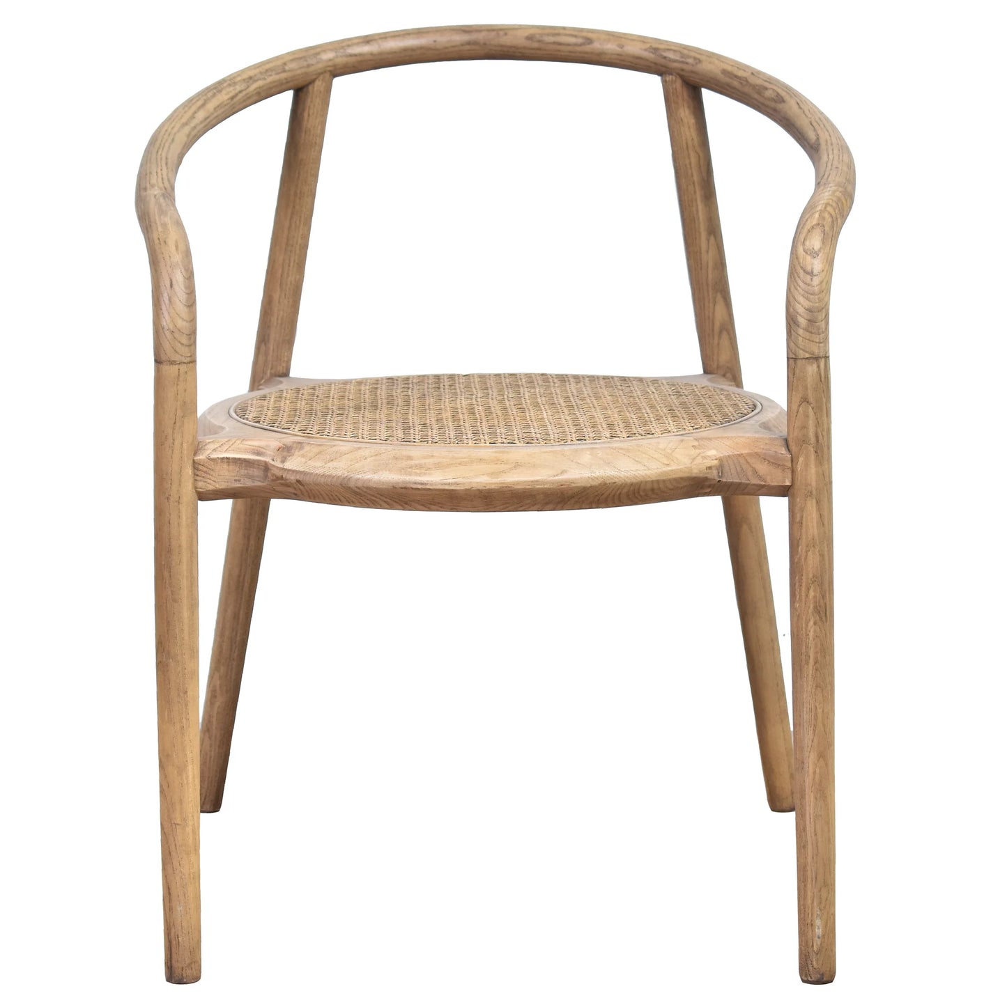 MERSEY SOLID OAK DINING CHAIR W/RATTAN SEAT NATURAL