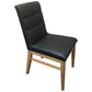 MORROW LEATHER DINING CHAIR BLACK/NATURAL