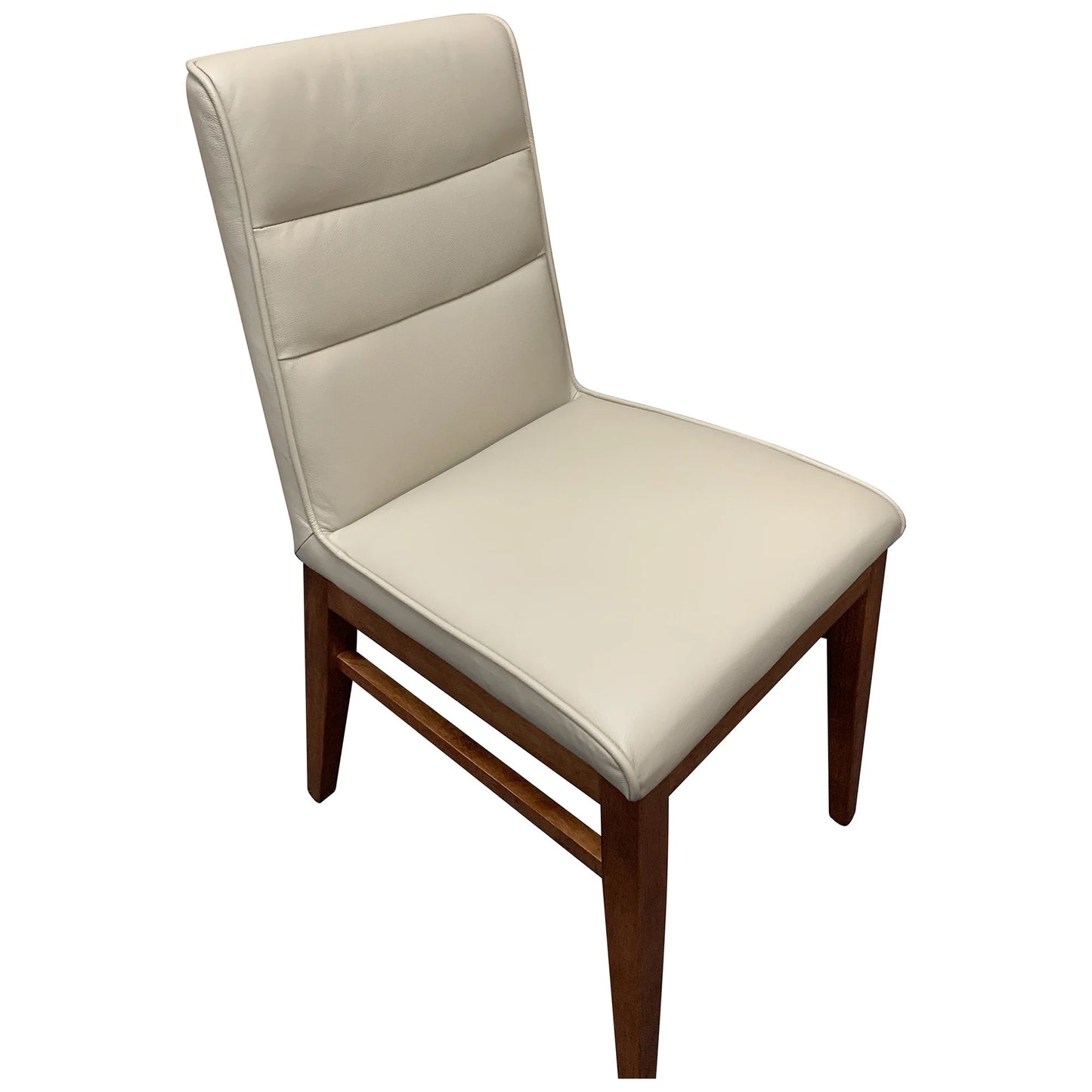 MORROW LEATHER DINING CHAIR LIGHT MOCHA/BLACKWOOD