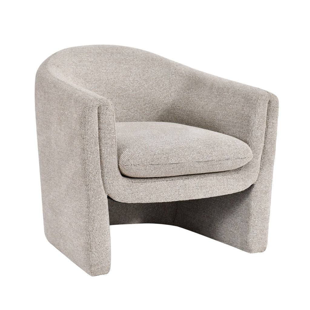 MAGNA CONTEMPORARY FABRIC ARMCHAIR /ACCENT CHAIR/OCCASIONAL CHAIR IN OAT
