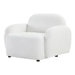 LORELEI CHENILLE ARMCHAIR/OCCASIONAL CHAIR WHITE