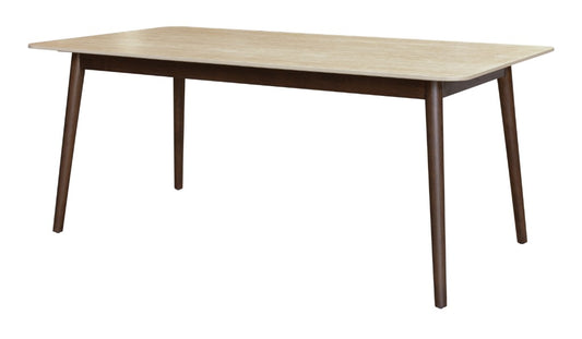 SEVERIN SOLID & VENEER MALAYSIAN HARDWOOD RECTANGULAR DINING TABLE 180CM