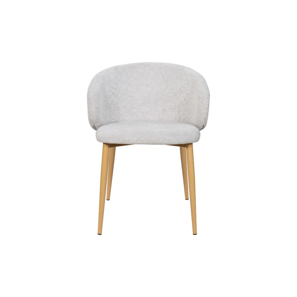 YODAH HAMPTON FABRIC DINING CHAIR TAUPE/OAK