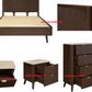 SEVERIN SOLID & VENEER MALAYSIAN HARDWOOD 6  DRAWER DRESSER/ 6 DRAWER CHEST OF DRAWERS  WALNUT