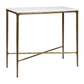 SOREN MARBLE SMALL CONSOLE TABLE/HALL TABLE - BRASS FRAME 90CM