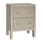JAYLA SMALL BEIGE  2-DRAWER BEDSIDE TABLE
