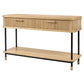 PEMBROKE OAK TIMBER 2-DRAWER CONSOLE TABLE HALL TABLE NATURAL