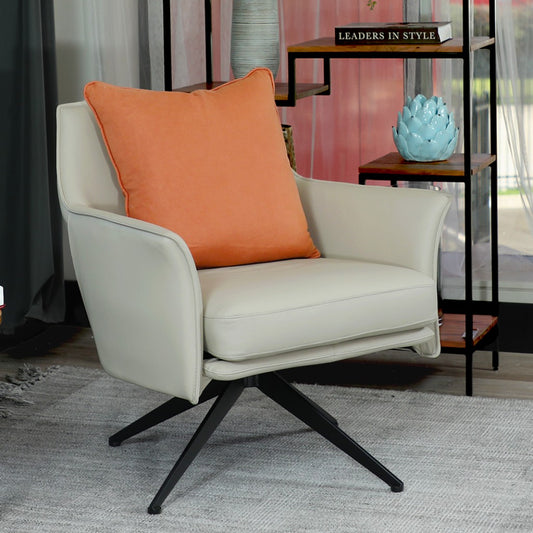 CHESHIN LEATHER SWIVEL CHAIR ARMCHAIR MUSTARD COLOUR