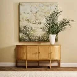 ENNIS OAK & OAK VENEER 4-DOOR BUFFET/SIDEBOARD OAK