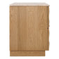 HAMPSHIRE TRAVERTINE/NATURAL OAK 2-DRAWER BEDSIDE TABLE