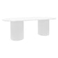 BELGRAVIA OVAL DINING TABLE 240CM WHITE