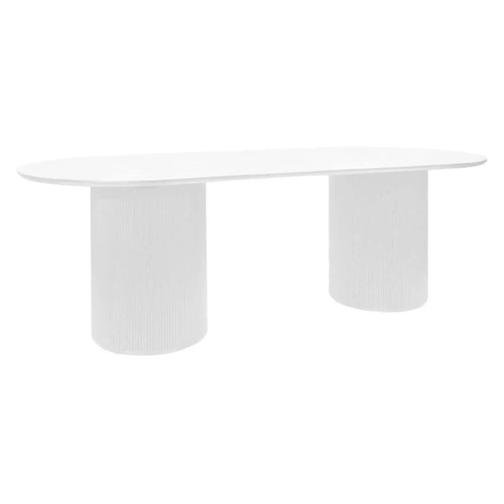 BELGRAVIA OVAL DINING TABLE 240CM WHITE