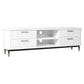 PEMBROKE OAK TIMBER 4-DRAWER TV UNIT ETU WHITE 200CM