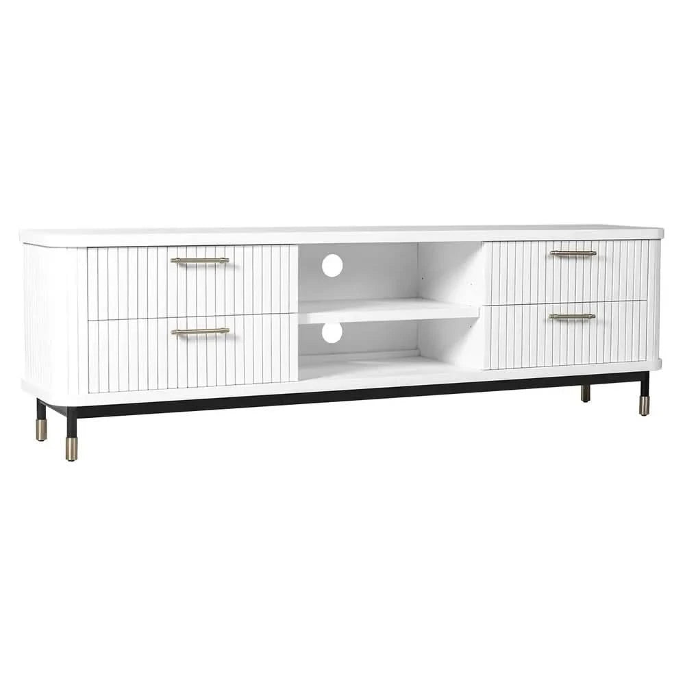 PEMBROKE OAK TIMBER 4-DRAWER TV UNIT ETU WHITE 200CM