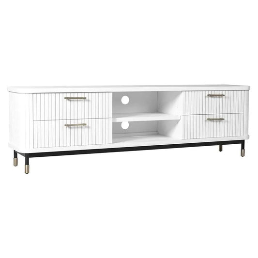 PEMBROKE OAK TIMBER 4-DRAWER TV UNIT ETU WHITE 200CM