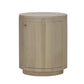 SABRAN MAHOGANY ROUND 3-DRAWER BEDSIDE TABLE NIGHTSTAND SANDBAR