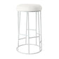 JACE WHITE STEEL BAR STOOL - WHITE LINEN