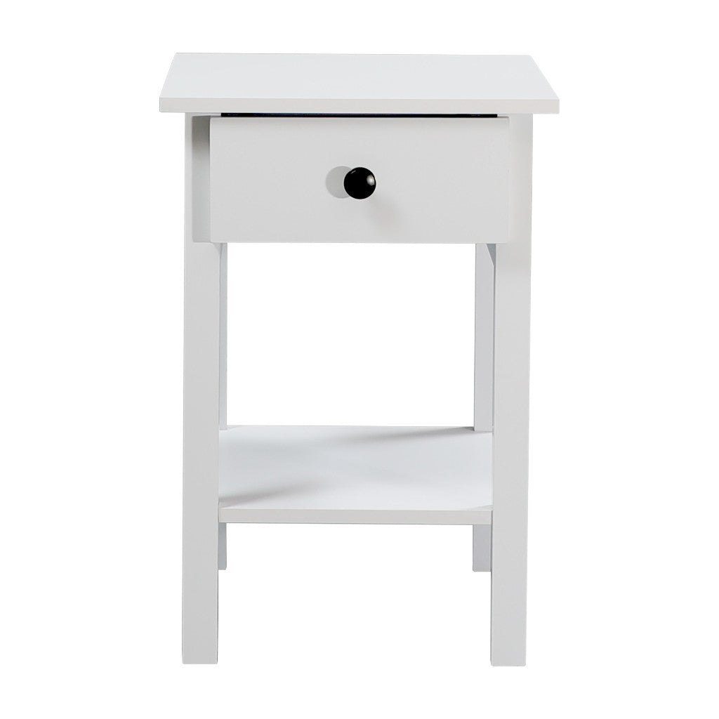 ZYLA 1-DRAWER 1-SHELF BEDSIDE TABLE WHITE