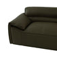 SPARKLER LEATHER 3-SEATER + 2-SEATER LEATHER SOFA OLIVE GREEN LOUNGE SET