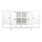 ENNIS 4 DOOR OAK & OAK VENEER BUFFET/SIDEBOARD WHITE