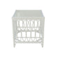 RUSSO TEMPERED GLASS TOP RATTAN SIDE TABLE IN SOLID WHITE
