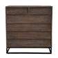 BROOKES SOLID MANGO WOOD 6-DRAWER TALLBOY/ CHEST OF 6 DRAWERS LIGHTEST WEATHERED TEAK FINISH