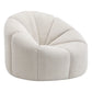 MADELEY CHENILLE SWIVEL OCCASIONAL CHAIR ARMCHAIR CREAM