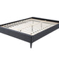 SASHA FABRIC DOUBLE BED BASE IN MID GREY