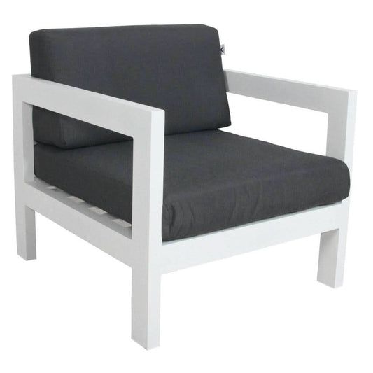 GRECO OUTDOOR ARMCHAIR  SINGLE SOFA WHITE/DARK GREY