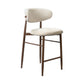 SEVERIN SOLID & VENEER MALAYSIAN HARDWOOD BAR CHAIR BEIGE/ WALNUT