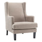 SILAS BEIGE CHENILLE WING BACK ARMCHAIR/OCCASIONAL CHAIR