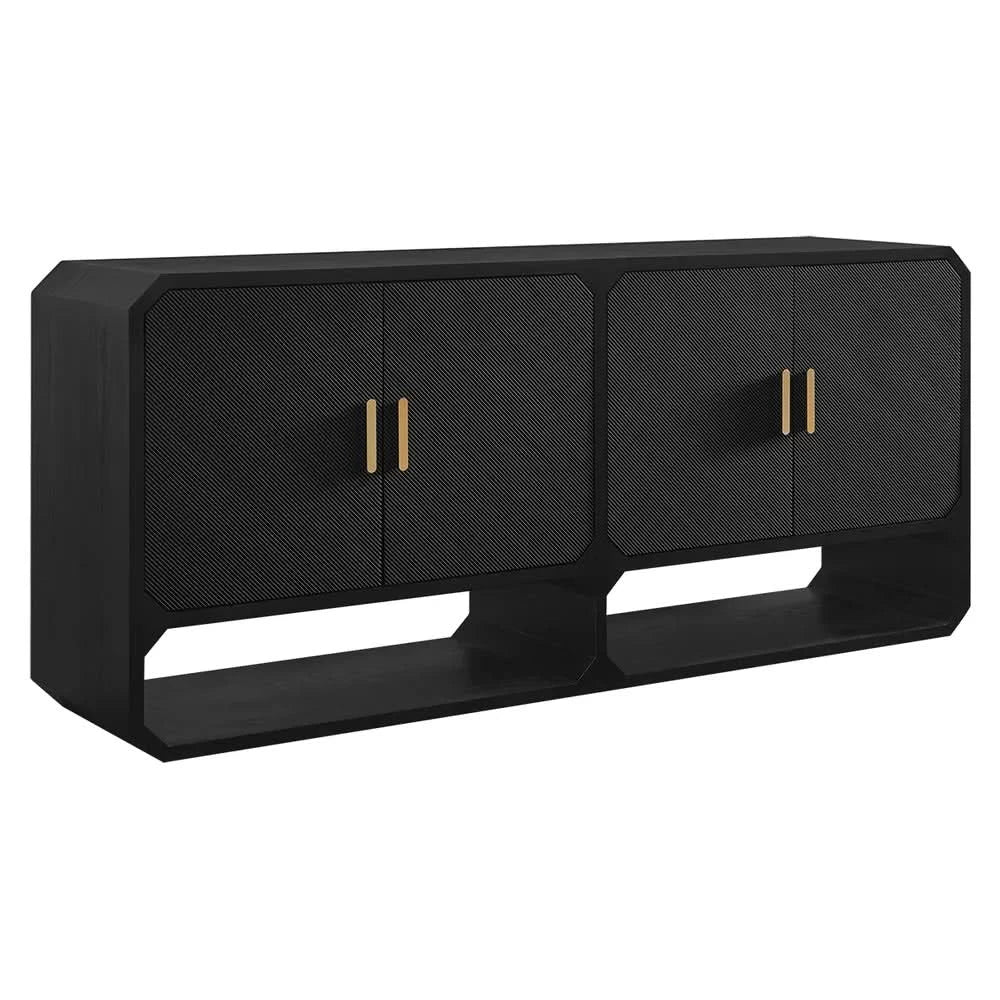 DELGARDO 4-DOOR BUFFET/SIDEBOARD BLACK