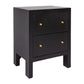 JAYLA SMALL BLACK 2-DRAWER BEDSIDE TABLE