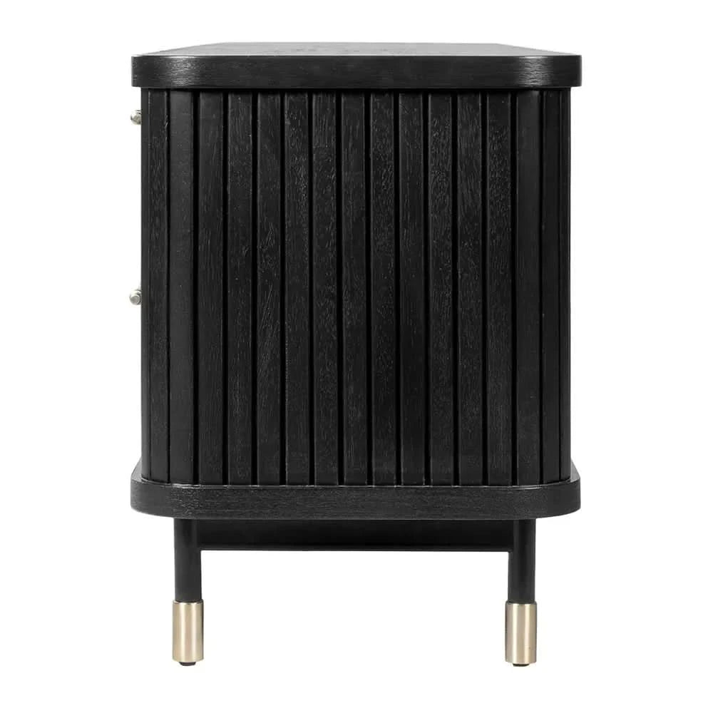 PEMBROKE OAK TIMBER 4-DRAWER TV UNIT ETU BLACK 200CM