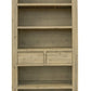 RIPLEY SOLID ACACIA TIMBER 2-DRAWER 5-SHELF BOOKCASE BOOKSHELF BRUSHED SMOKE